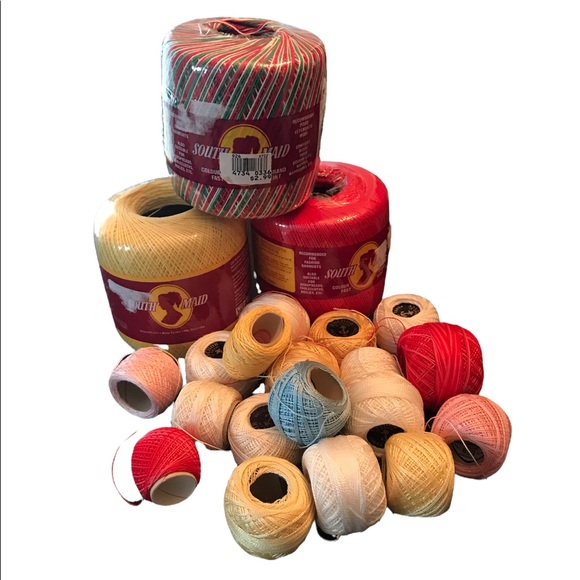 Vintage Office Vintage Lot Of Crochet Thread Spools Poshmark
